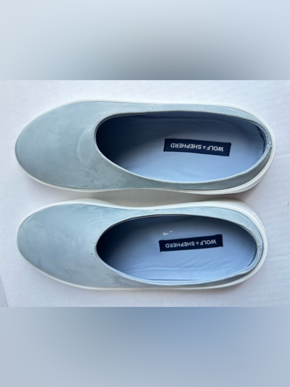 WOLF + SHEPHERD Light Blue Slip-On Women's Shoe